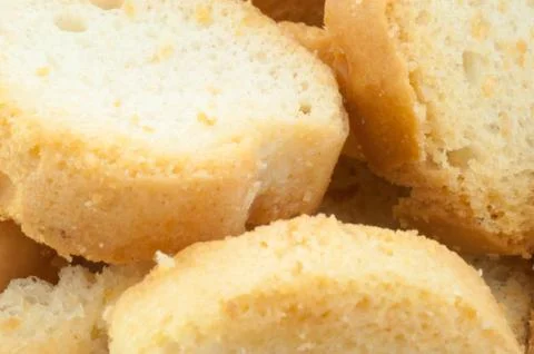 Beautiful background of croutons of bread Stock Photos