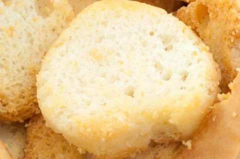 Beautiful background of croutons of bread Stock Photos