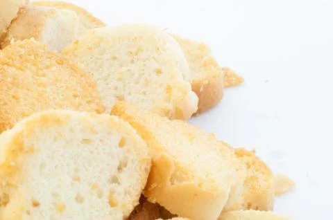 Beautiful background of croutons of bread Stock Photos
