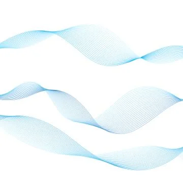 Beautiful background design with different waves Stock Illustration