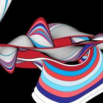 Beautiful background design with different waves Stock Illustration