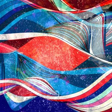 Beautiful background design with different waves Illustrazione stock