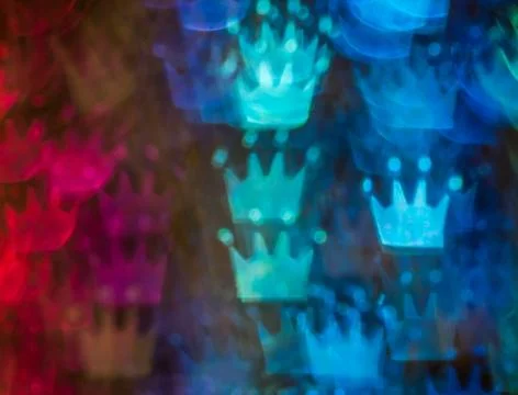 Beautiful background with different colored crown, abstract background, crown Stock Photos
