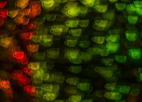 Beautiful background with different colored cup of coffee, abstract backgroun Stock Photos