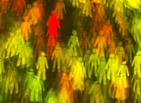 Beautiful background with different colored man, abstract background, figure Stock Photos