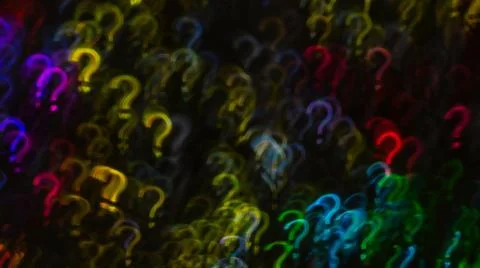 Beautiful background with different colored question mark, abstract backgroun Stock Photos