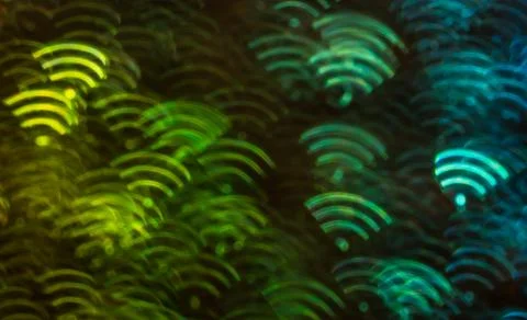 Beautiful background with different colored  wifi, abstract background, wifi Stock Photos