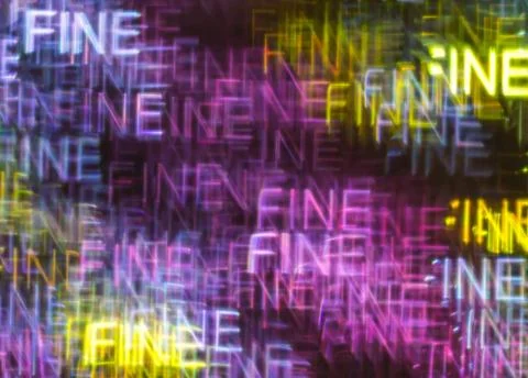 Beautiful background with different colored word fine, abstract background Stock Photos