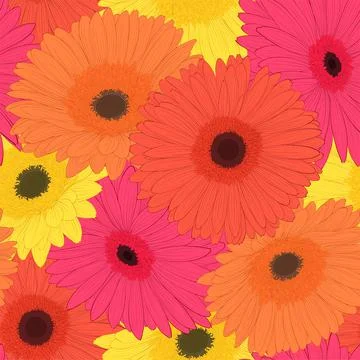 Beautiful background with gerbera flower . Stock Illustration