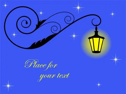 Beautiful background with lantern Illustrazione stock