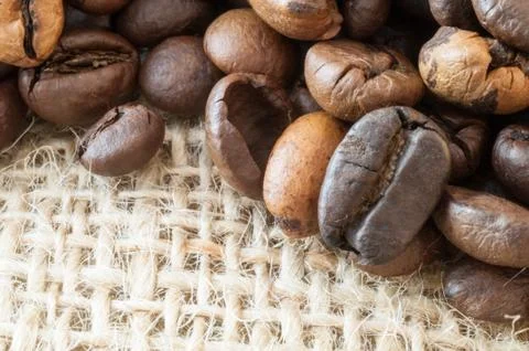 Beautiful background of macro of coffe in studio Stock Photos