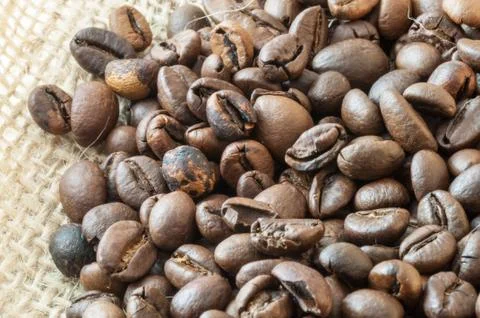 Beautiful background of macro of coffe in studio Stock Photos