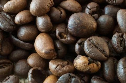 Beautiful background of macro of coffe in studio Stock Photos