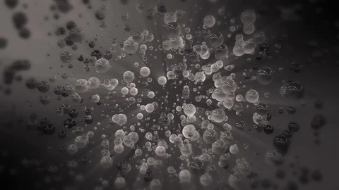 Beautiful background from marbles balls 4K colorless Stock Footage 129893216