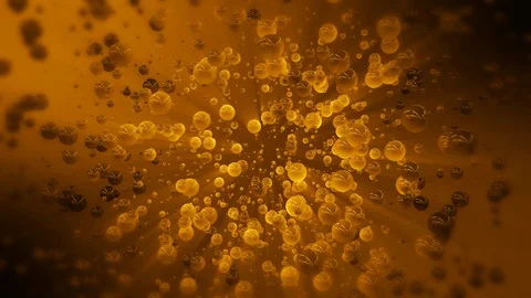 Beautiful background from marbles balls 4K golden color Stock Footage 129893663