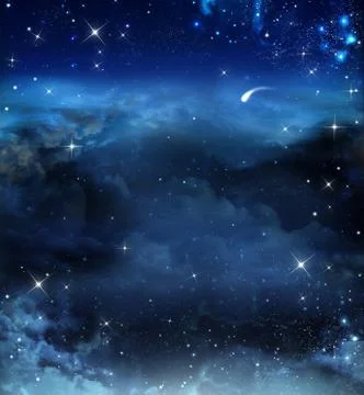 Beautiful background, nightly sky Stock Illustration