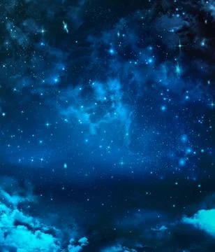 Beautiful background, nightly sky Stock Illustration