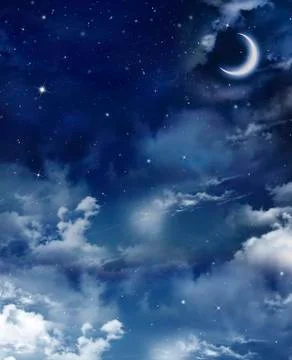 Beautiful background, nightly sky Stock Illustration
