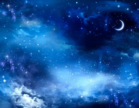 Beautiful background, nightly sky Stock Illustration