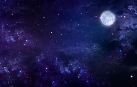 Beautiful background, nightly sky Stock Illustration
