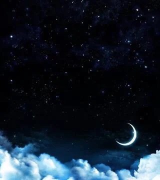 Beautiful background, nightly sky Stock Illustration