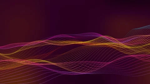 Beautiful background particle line wave animation Stock Footage 166373498