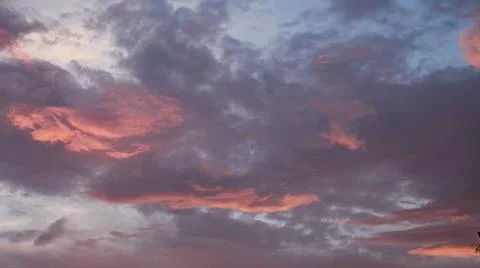 Beautiful background sky with clouds in sunset Stock Photos