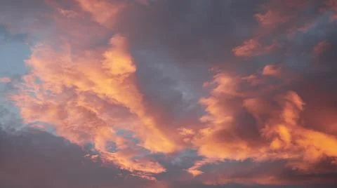 Beautiful background sky with clouds in sunset 스톡 사진