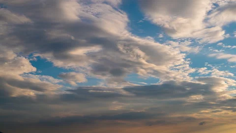 Beautiful background, Sky Time lapse of Blue sky clouds Clouds befor Sunset Stock Footage 157484672