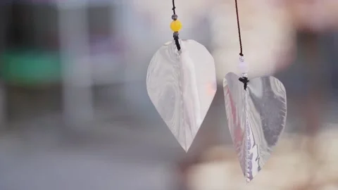 Beautiful background souvenirs in the wind Stock Footage 221668788