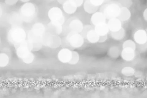 Beautiful background, texture. silver lights, bokeh. shiny silver background Stock Photos