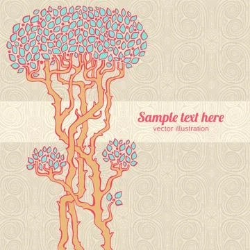 Beautiful background with tree Ilustración de archivo