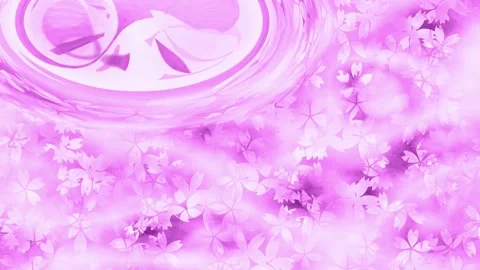 Beautiful background video with swirling vortex over cherry blossom pattern Stock Footage 318835112