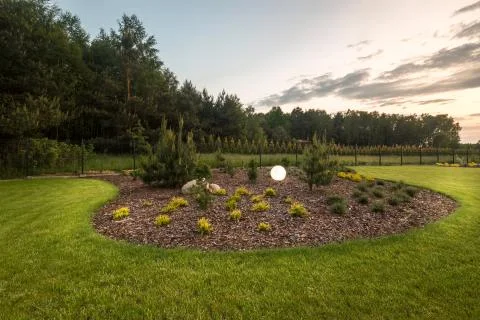 Beautiful backyard idea Stock Photos