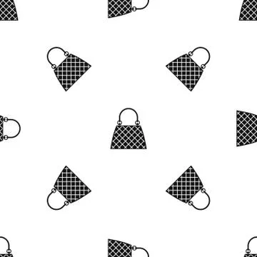 Beautiful bag pattern seamless black Stockillustratie