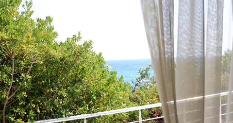 Beautiful balcony view 2 Stock-Footage 92423656