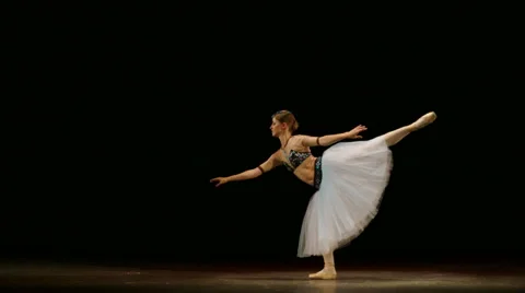 Beautiful ballerina dancing Video stock 68457803