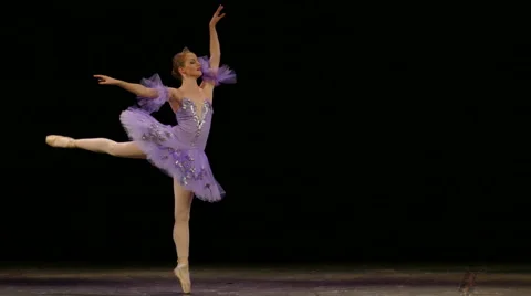 Beautiful ballerina dancing Video stock 68491949