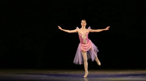 Beautiful ballerina dancing Video stock 68492483