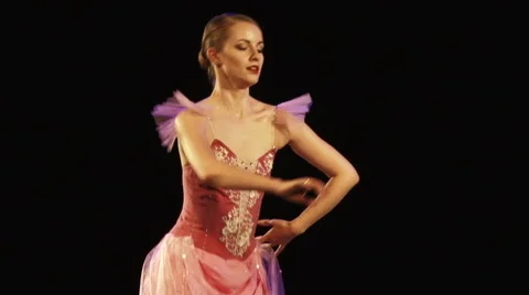 Beautiful ballerina dancing Video stock 68492686