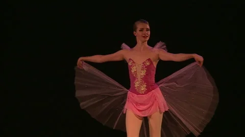 Beautiful ballerina dancing Stock Footage 68494292