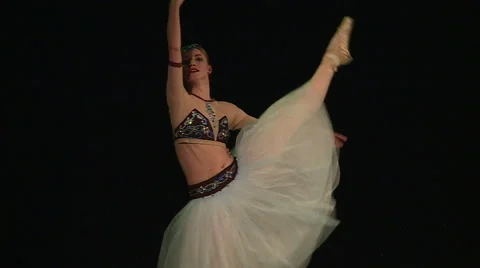 Beautiful ballerina dancing Stock Footage 68494595