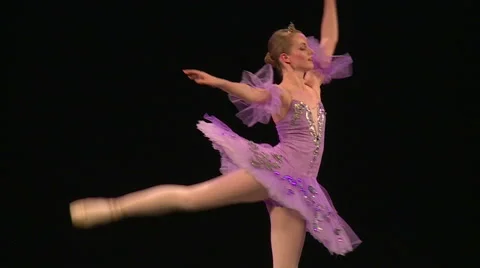 Beautiful ballerina dancing Stock Footage 68495259