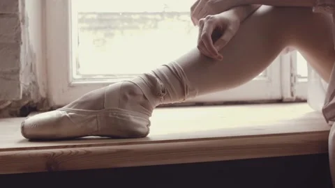 Beautiful ballet dance. The end. Stock Footage 94926610