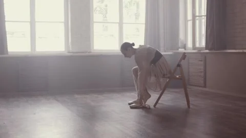 Beautiful ballet dance. Preparation. Stock Footage 94923587