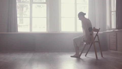 Beautiful ballet dance. Preparation. Stock Footage 94924023