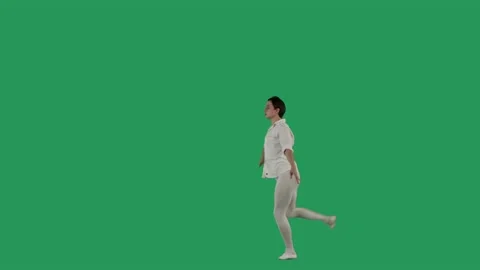 Beautiful ballet dancer on green screen. Elegant dance element from classical Stock Footage 152305651