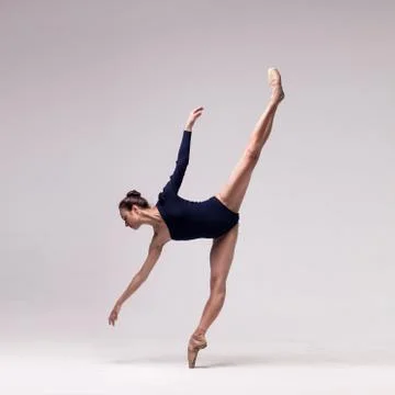 Beautiful ballet dancer isolated Stock Photos