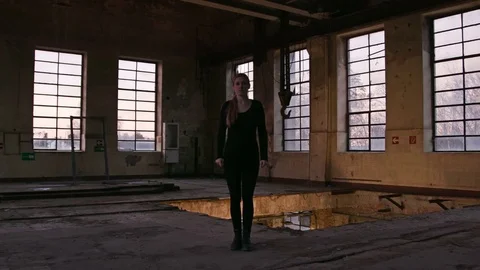 Beautiful ballet dancer pan move with freeze effect Stock Footage 70912963