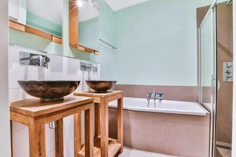 Beautiful bathroom interior Stock Photos